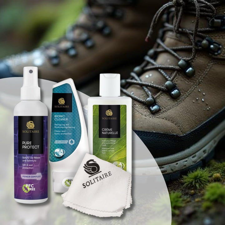 Eco Care Set– Schuhpflegeset mit natürlichen Inhaltsstoffen inkl. tiefenwirksamer Schuhreiniger, rei