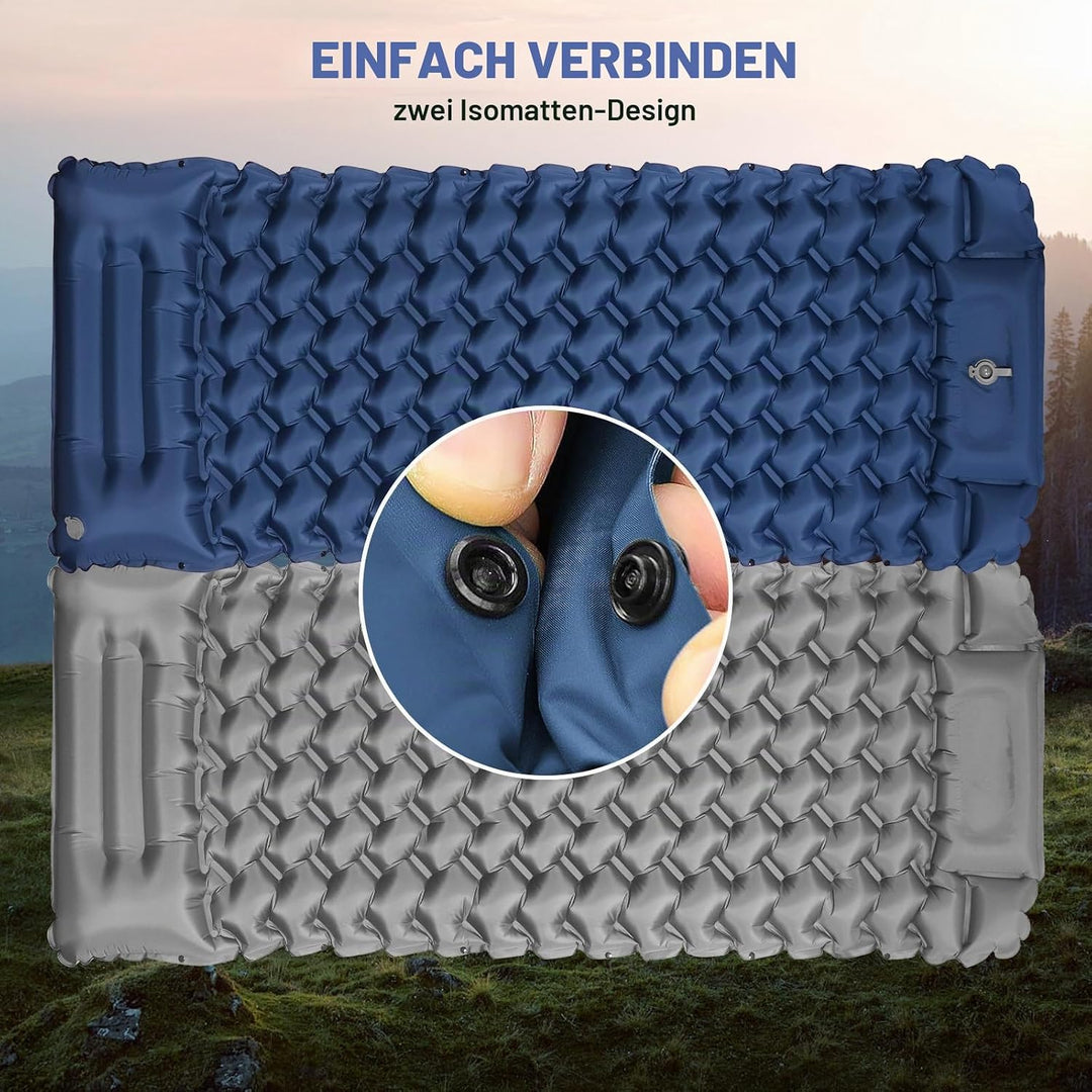 SHANNA Isomatte Outdoor Camping Luftmatratze: Verdicktes 8cm Ultraleichte Schnellaufblasend Matratze