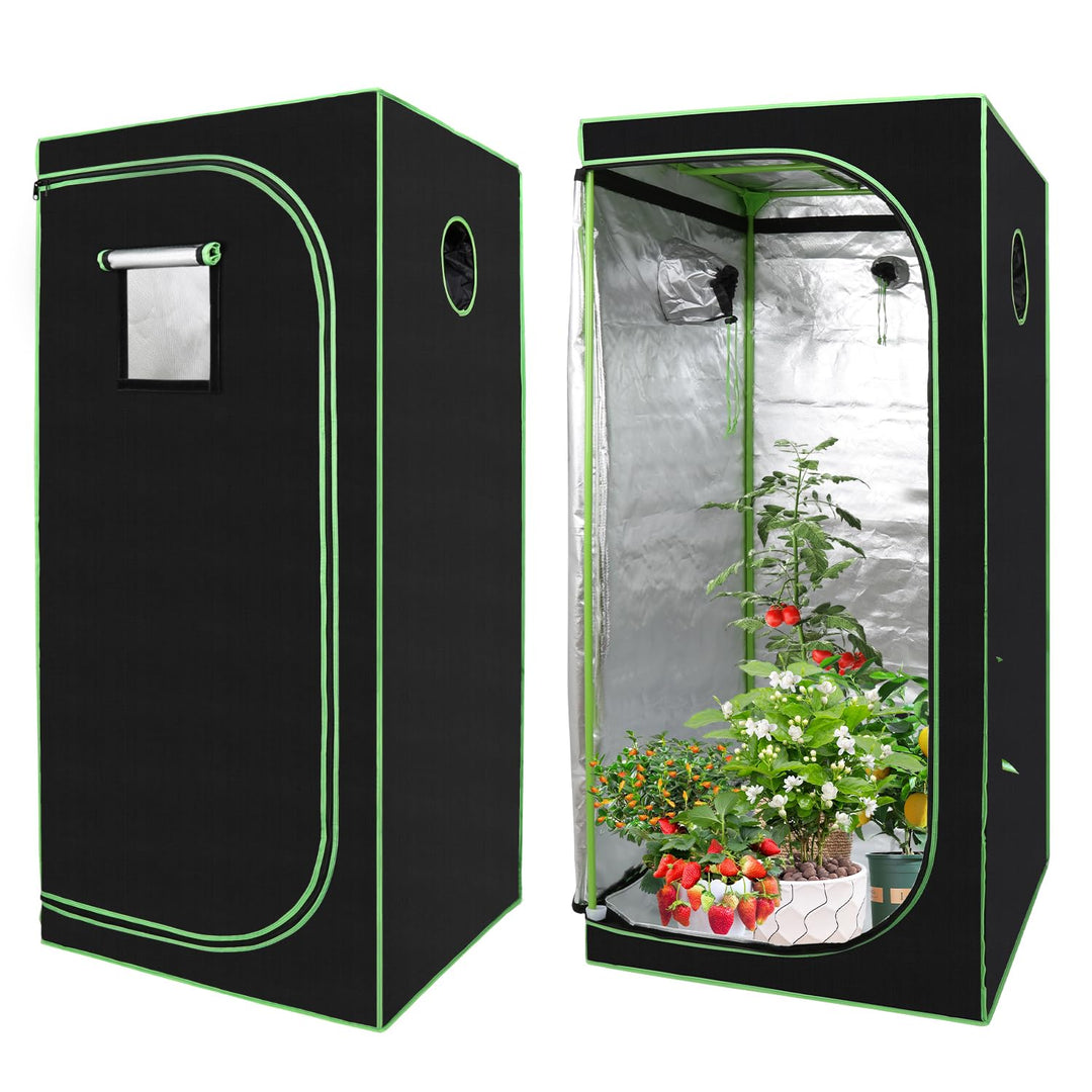 Growzelt 80x80x180 cm Grow Tent 600D Oxford Grow Box Lichtdicht und Wasserdicht Pflanzenzelt Growsch