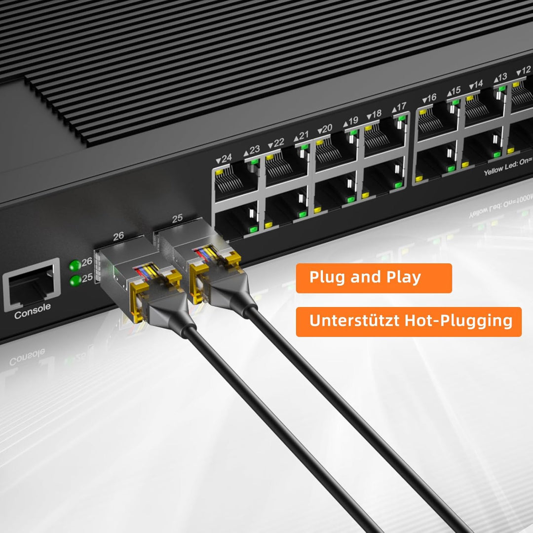 10GBase-T RJ45 SFP+ Modul, 10G Kupfer SFP+ Transceiver, Ethernet SFP Modul bis zu 30 Meter, Plug and