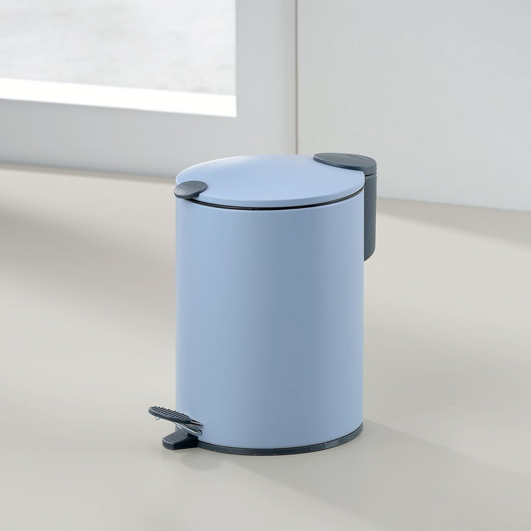 kela Kosmetikeimer 3l blau matt, Silent-Close-Deckel, Tretmülleimer Badezimmer MATS, Badmülleimer mi