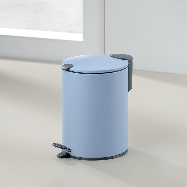 kela Kosmetikeimer 3l blau matt, Silent-Close-Deckel, Tretmülleimer Badezimmer MATS, Badmülleimer mi