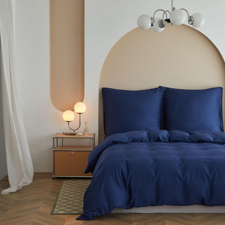 Simple&Opulence Bambus Bettbezug Set, Seidiger und weicher Bettbezug Kühle Bettwäsche Perfekt für Ha