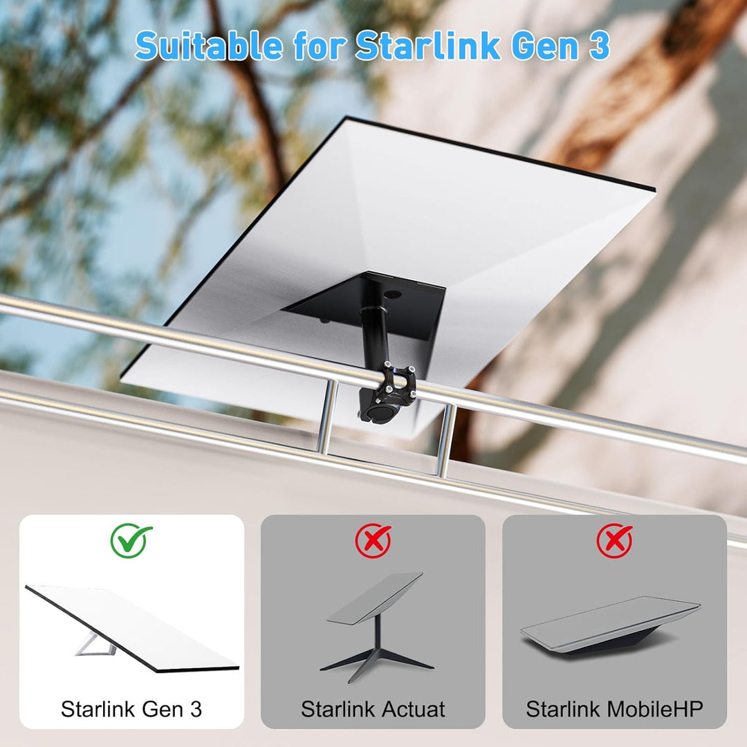Starlink Gen 3 RV Ladder Mount & Roof Rack Mount, Starlink Gen 3 Halterung Verstellbarer Installatio