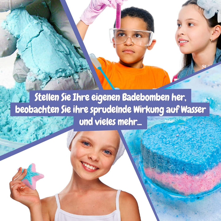 Science4you – Badebomben Selber Machen Set für Kinder ab 8 Jahren – Badekugeln Basteln Mädchen 6 7 8
