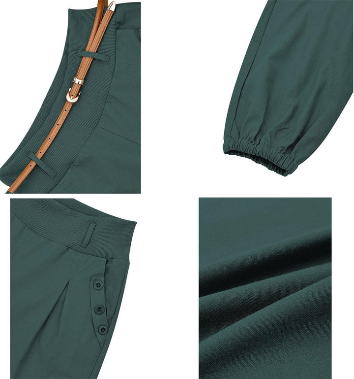 Damen Haremshose Sommerhose XL Grün, XL Grün
