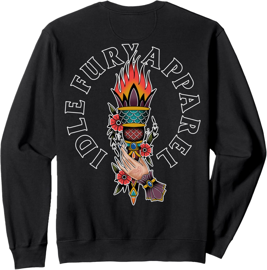 ZURÜCK ANSEHEN DRUCKEN Idle Fury Fackel Neotraditionelles Sweatshirt
