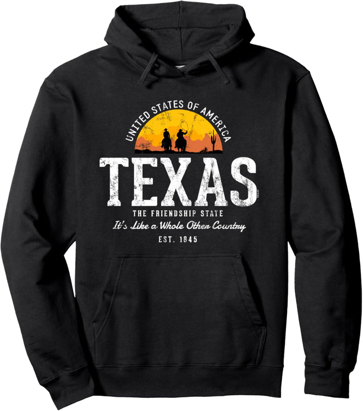 Vereinigte Staaten Vintage Style Retro Texas Pullover Hoodie