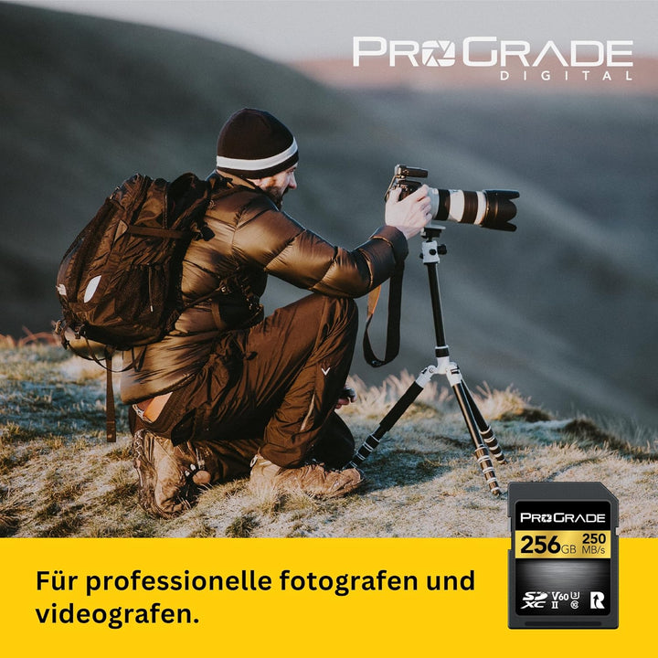 SD UHS-II 256 GB Karte V60 - Schreibgeschwindigkeit bis zu 130MB/s und Lesegeschwindigkeit von 250MB