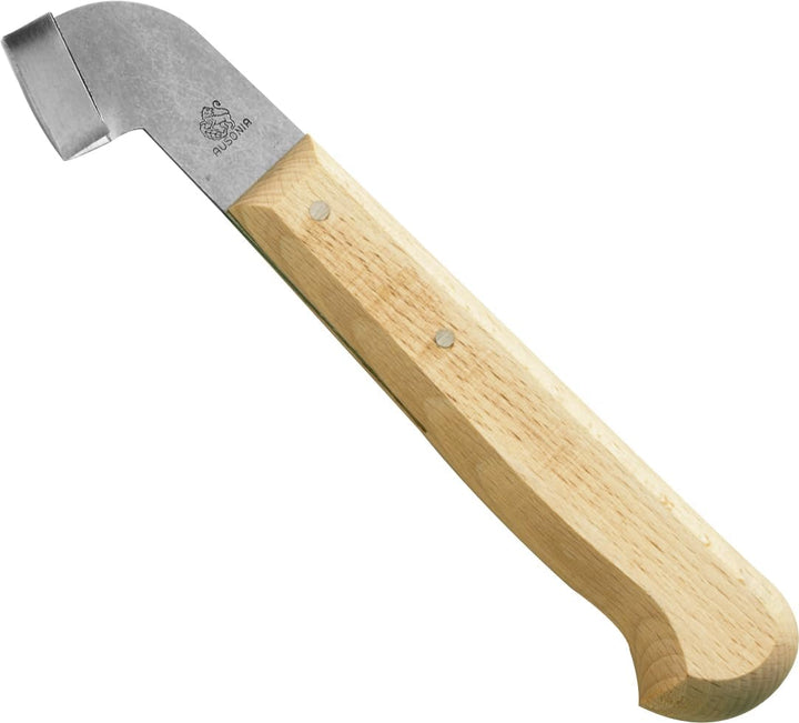 AUSONIA - 34400 DREIECKIGES VEREDELUNGSMESSER MIT STAHLKLINGE UND HOLZGRIFF 20 CM