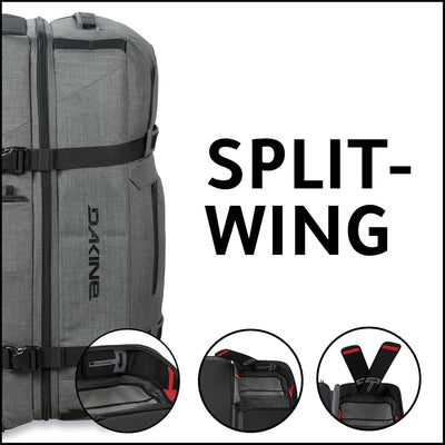 Dakine Reisetasche Split Roller mit Rädern, geräumige, praktisch unterteilte Fächer - widerstandsfäh