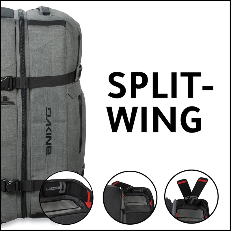 Dakine Reisetasche Split Roller mit Rädern, geräumige, praktisch unterteilte Fächer - widerstandsfäh