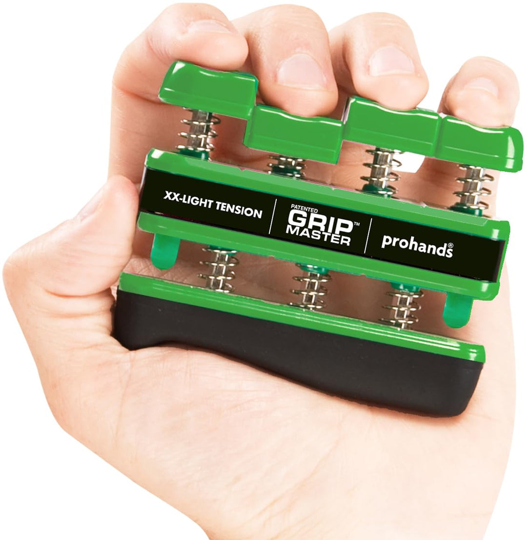 PROHANDS Gripmaster Handtrainer, Fingertrainer (Handgriffstärker), federbelastet, Finger-Kolben-Syst