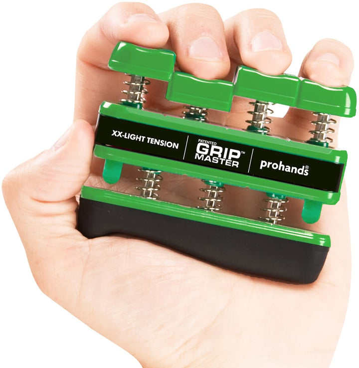 PROHANDS Gripmaster Handtrainer, Fingertrainer (Handgriffstärker), federbelastet, Finger-Kolben-Syst
