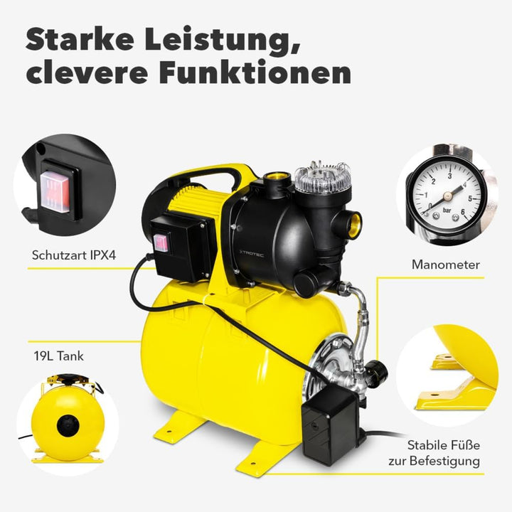 TROTEC TGP 1025 EF Hauswasserwerk mit Vorfilter
