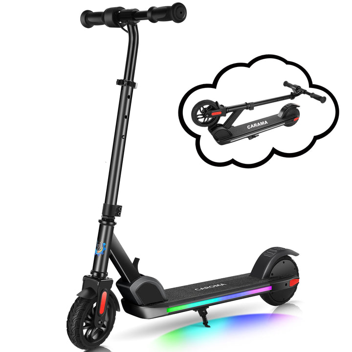 Caroma E Scooter Kinder von 8-12 Jahren,bis zu 16 km/h & 8 km,Elektroroller Kinder mit Bunte Leuchte