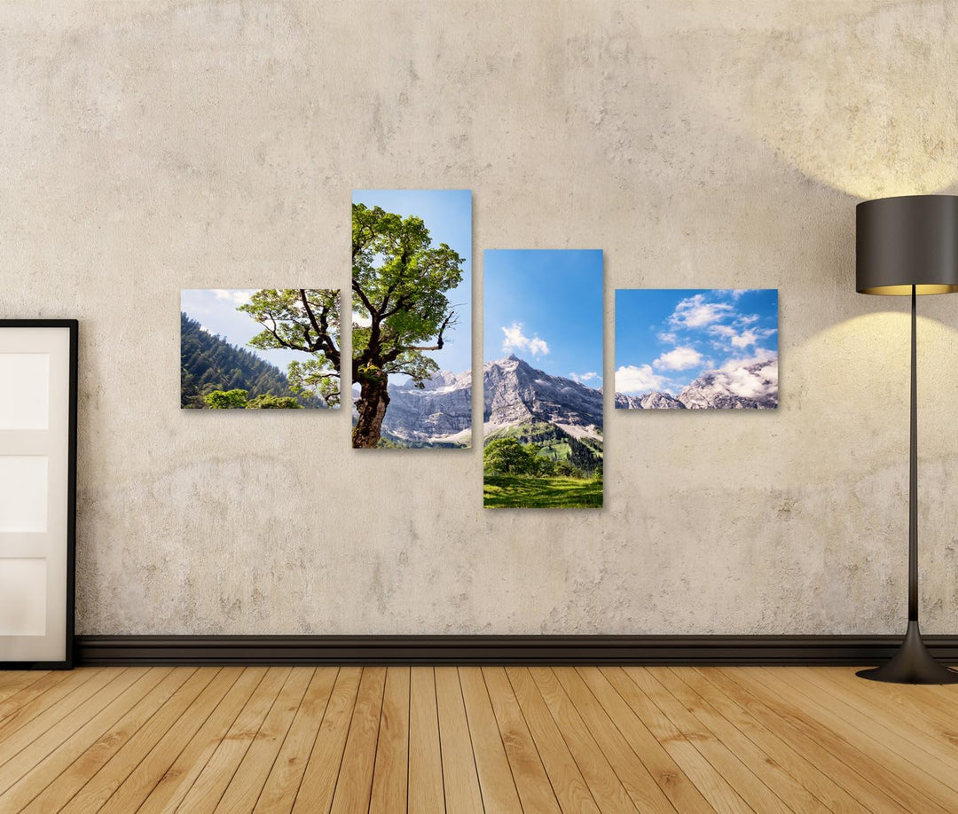 islandburner Bild auf Leinwand Karwendelgebirge In Österreich Alpen Bilder Wandbilder Poster Leinwan