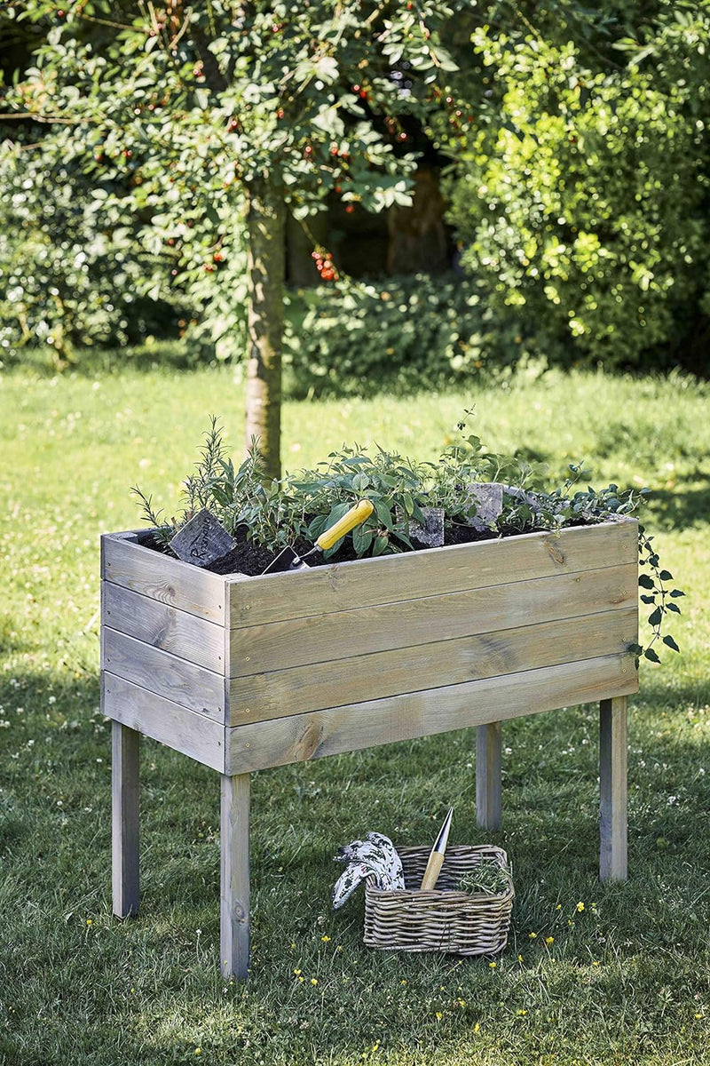 myGardenlust Hochbeet aus Holz - Kräuterbeet für Garten Terrasse Balkon - Pflanzkübel als Gemüse Bee