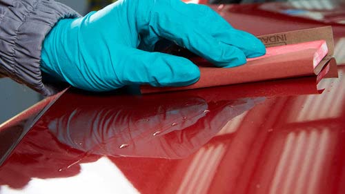 RHYNOWET Red Line BOGEN 230X280 P400-50 x Nassschleifpapier, Wasserdichte Schleifblätter, Schileifbo