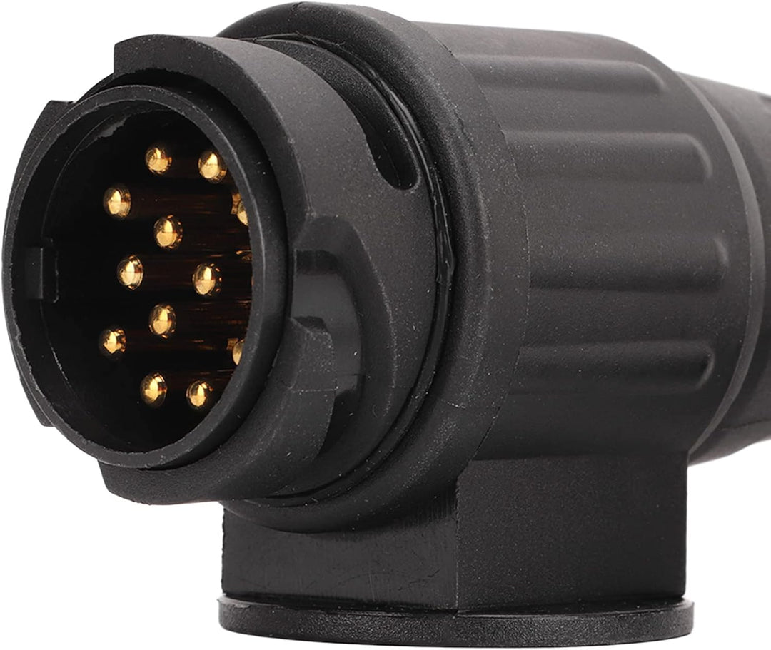 Aramox Trailer Connector, Trailer Plug Adapter EU 13 Way Round to US 4 Way Flat Trailer Connector Co