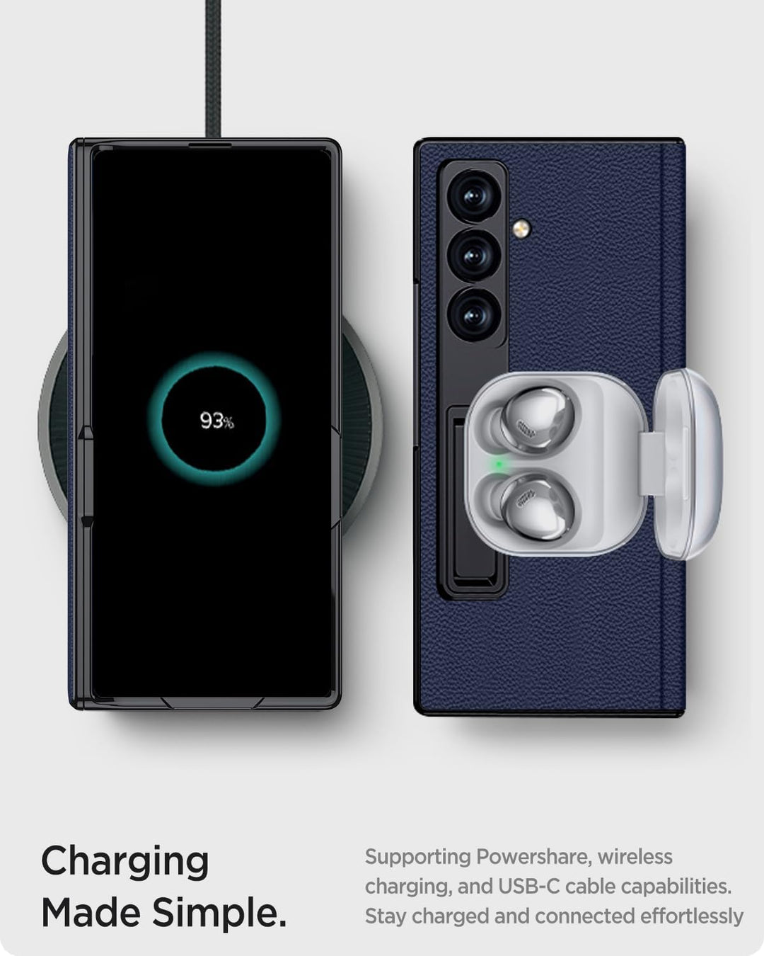Miimall Privacy Case Kompatibel mit Samsung Galaxy Z Fold 7 Hülle Anti-SPY Displayschutz+Scharniersc