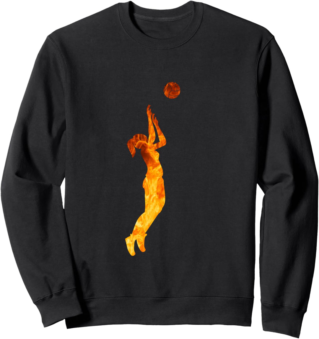 Volleyballmädchen-Silhouette Geschenke Volleyball Sweatshirt