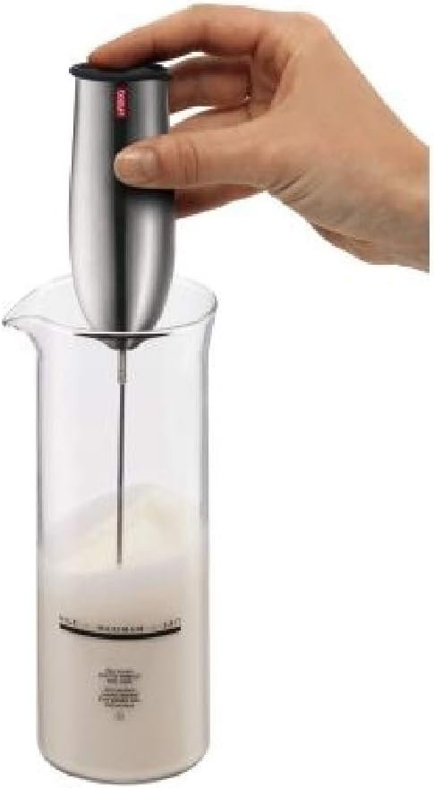 Bodum Schiuma Milchschäumer (Edelstahl, Batteriebetrieben) glänzend A 1 - Pack, A 1 - Pack