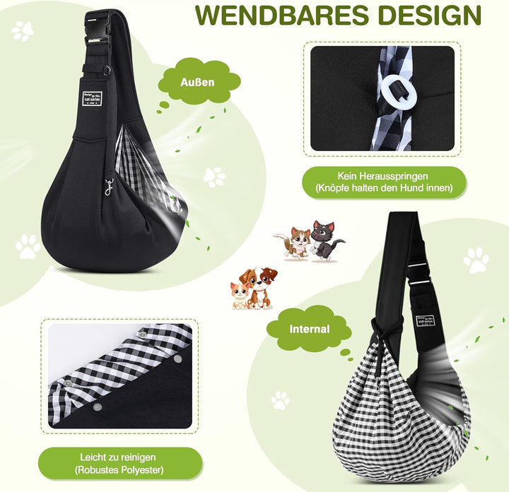 ALLSOPETS Tragbare Hundetragetasche Reisen Haustiertaschen Katzentragetasche Haustiere Welpen Kleine