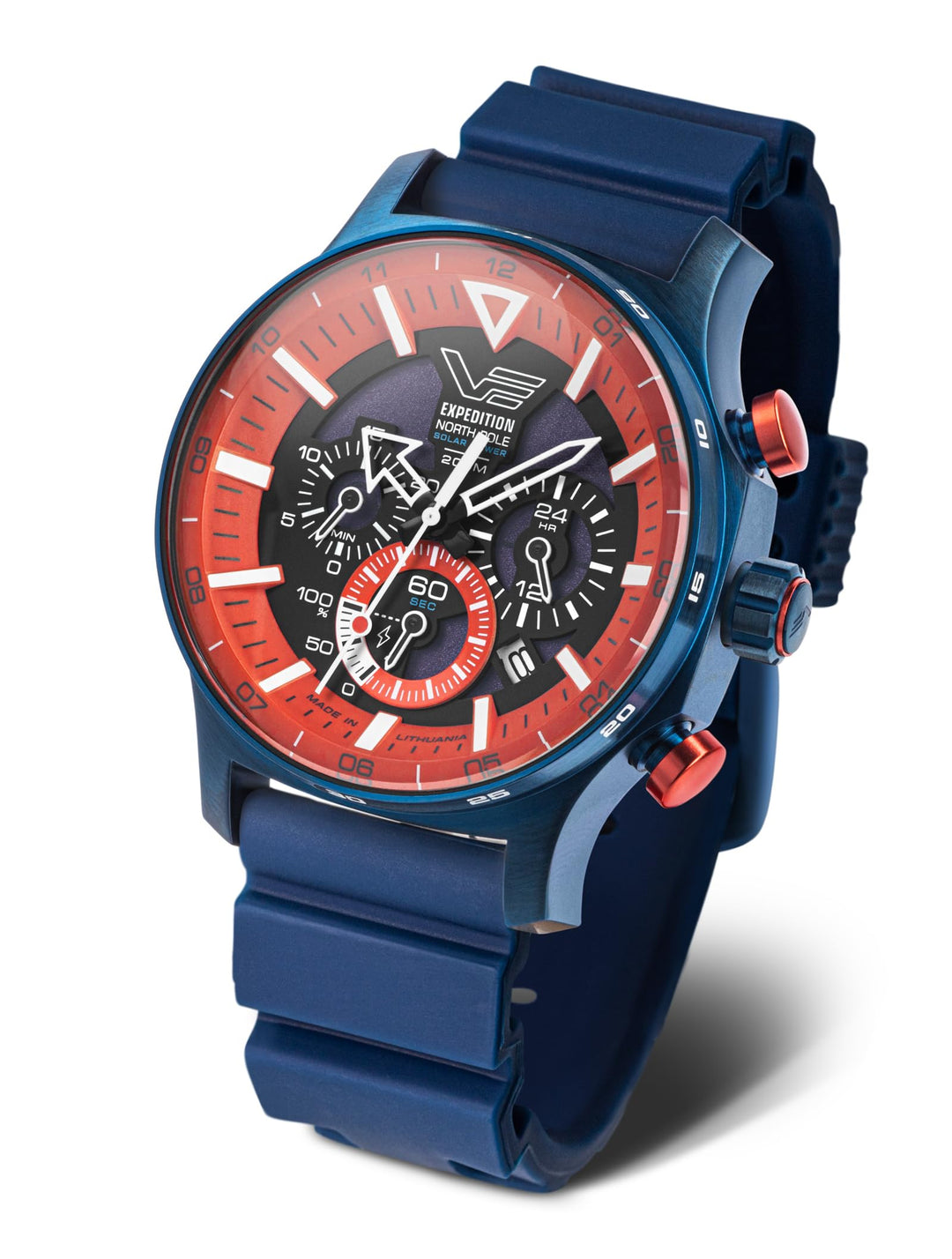 RELOJ VOSTOK - Solar Power Chrono/VR42-595D734-20ATM Gesundheit & Körperpflege