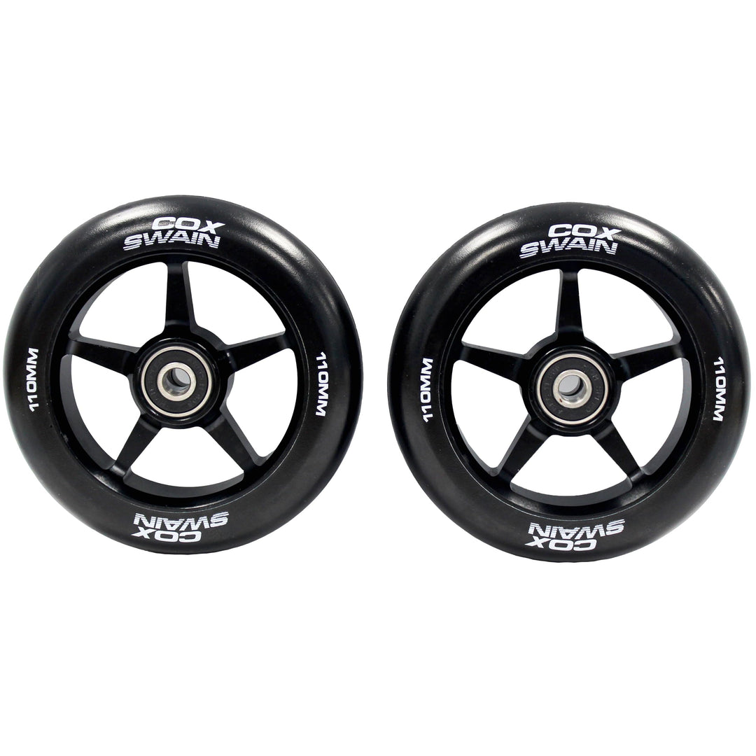 Cox Swain 2 STK. 110mm/120mm High End Stunt Scooter Rollen Komplett Set mit ABEC 11 Kugellagern und