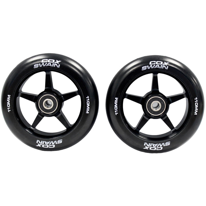 Cox Swain 2 STK. 110mm/120mm High End Stunt Scooter Rollen Komplett Set mit ABEC 11 Kugellagern und