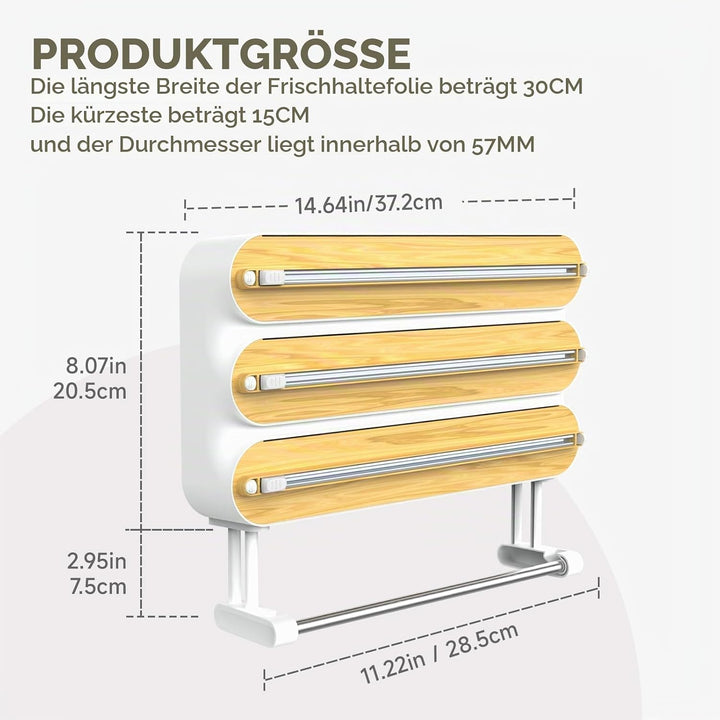 Küchenrollenhalter Wand,Frischhaltefolienspender und alufolie schublade,Alufolienspender und frischh