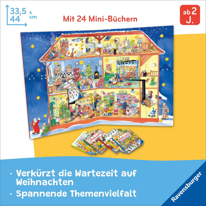 Mein grosser Sachen suchen Adventskalender, dekorativer Aufstellkalender ab 2 Jahren: Mit 24 Pappbil