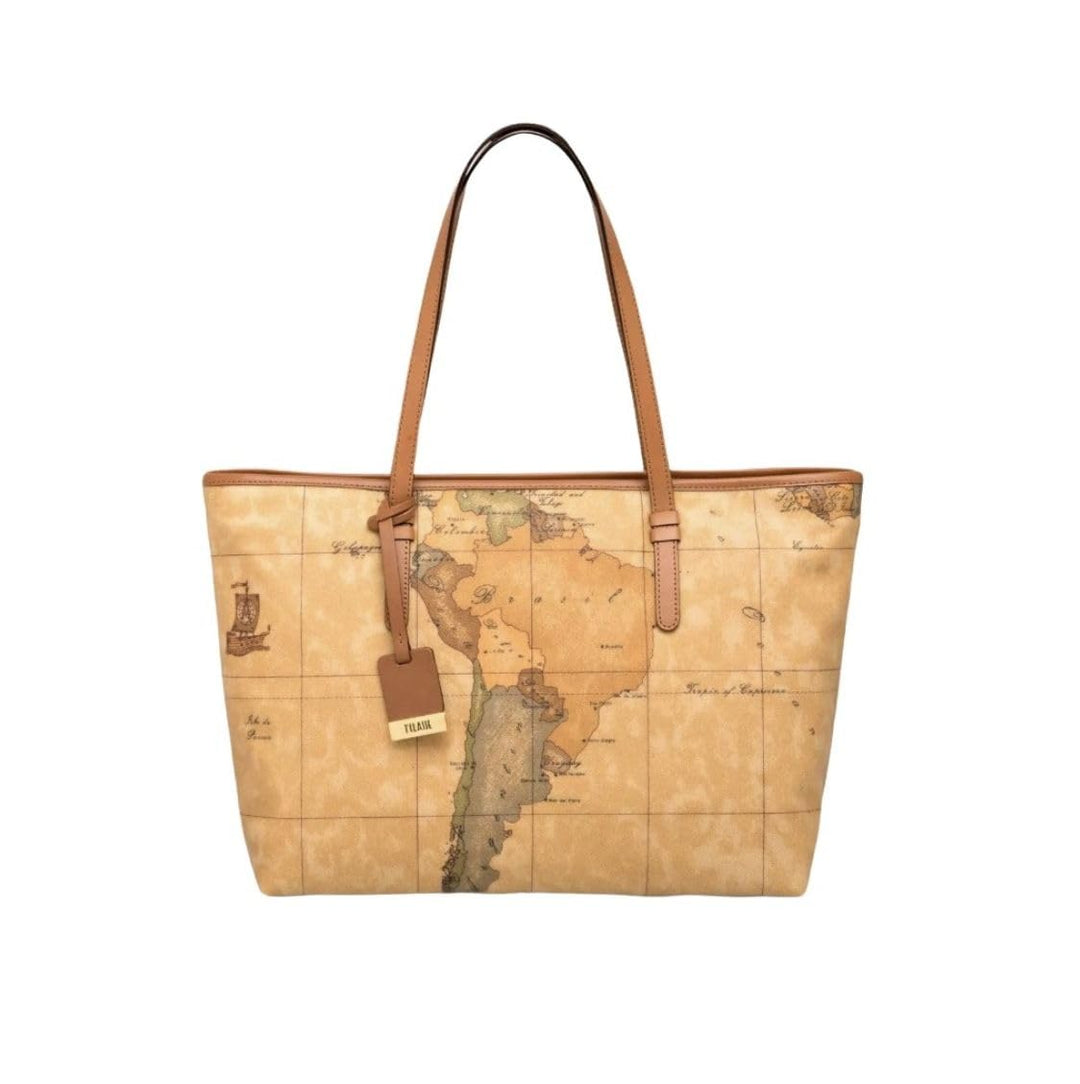 ALVIERO MARTINI DONNA Borsa Geo Classic Grande Naturale Mod. D007 6000, M