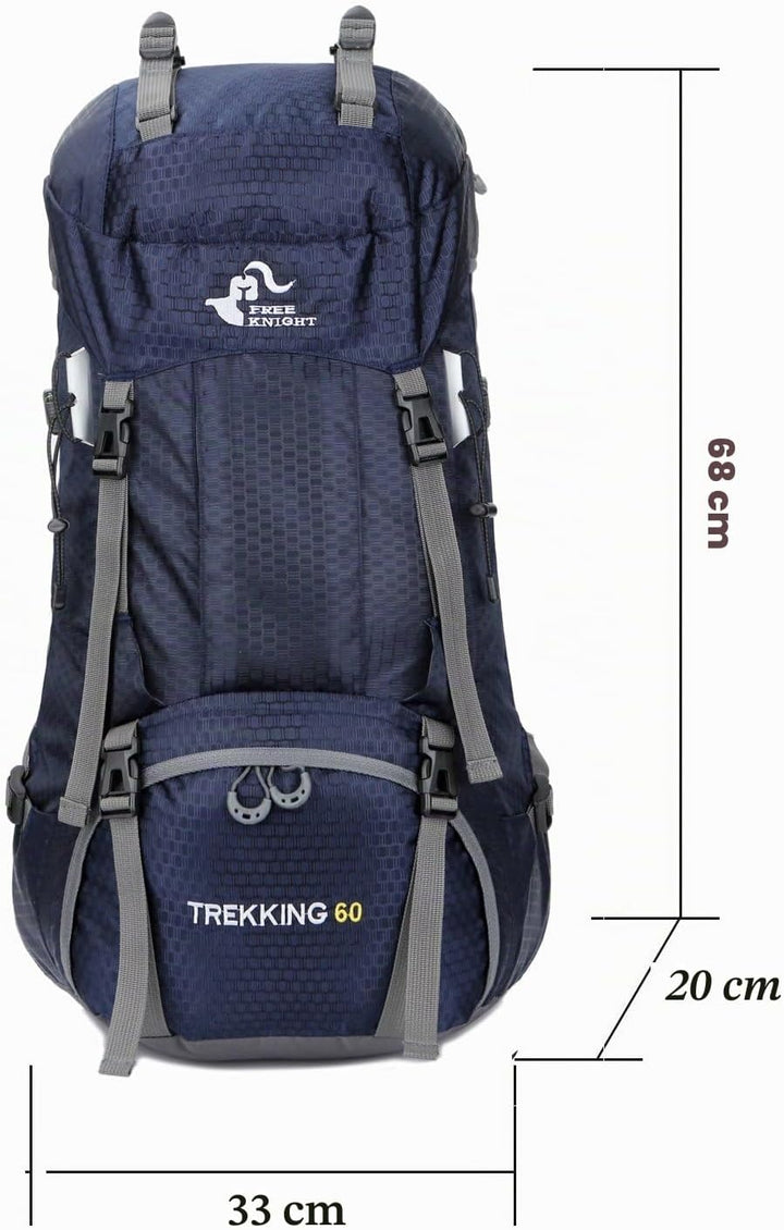 Bseash 60L Wasserdichter leichter Wanderrucksack mit Regenschutz, Outdoor Sport Tagesrucksack Multif