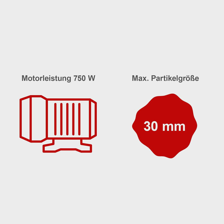 Scheppach Kombitauchpumpe SWP750 | 750W Leistung | 20000 l/h Fördermenge | 8,5m Förderhöhe | 1¼“-Ans