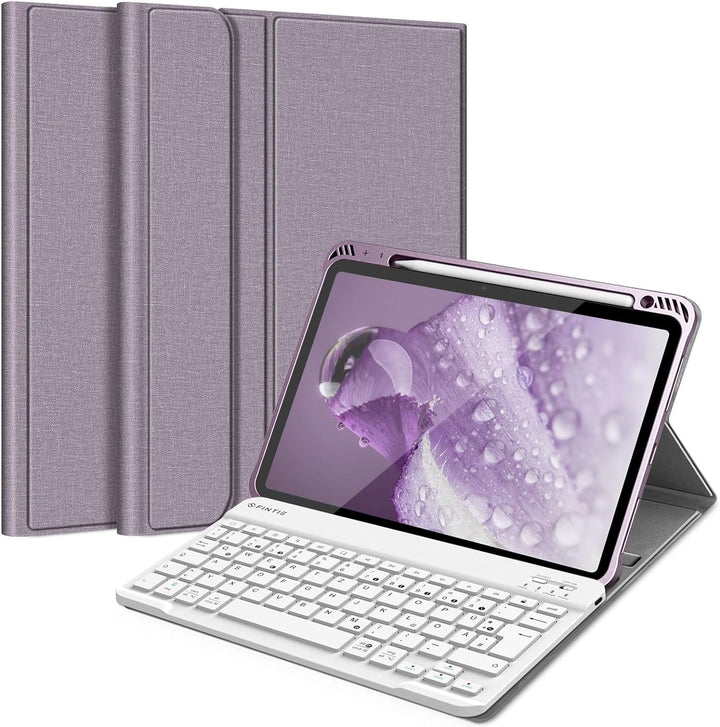 Fintie Tastatur Hülle für iPad Air 5 2022 / iPad Air 4 2020 10.9 Zoll, Schutzhülle mit TPU Rückschal
