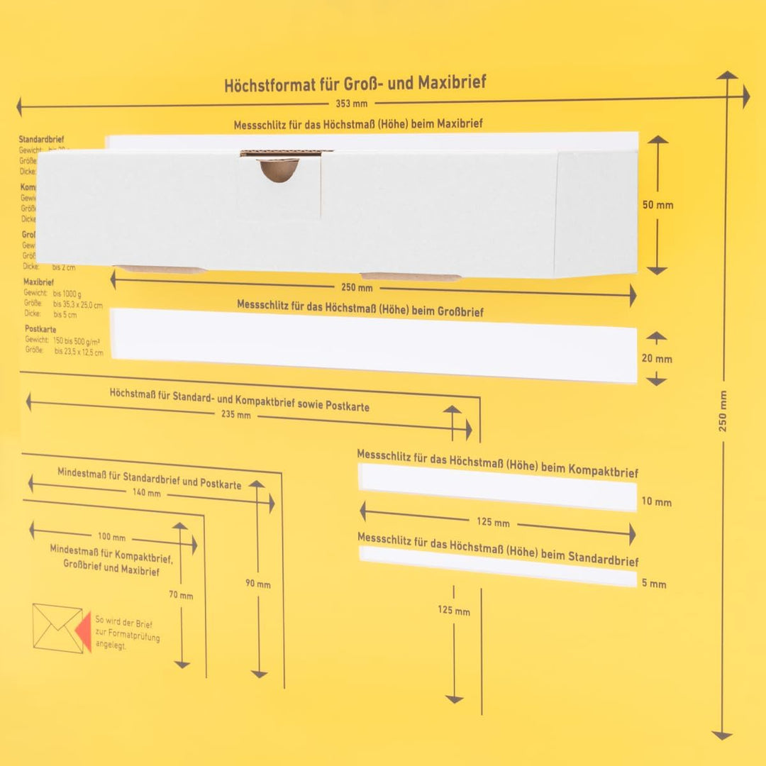 500 x Maxibriefkartons 240 x 160 x 45 mm Weiss - Marken-Qualität von OfficeKing®