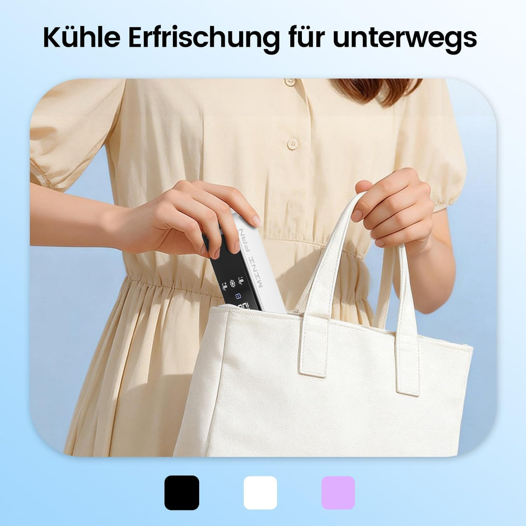 HappyGoo Tragbarer Handventilator, Mini-Turboventilator mit bürstenlosem Motor, 1-100 Geschwindigkei