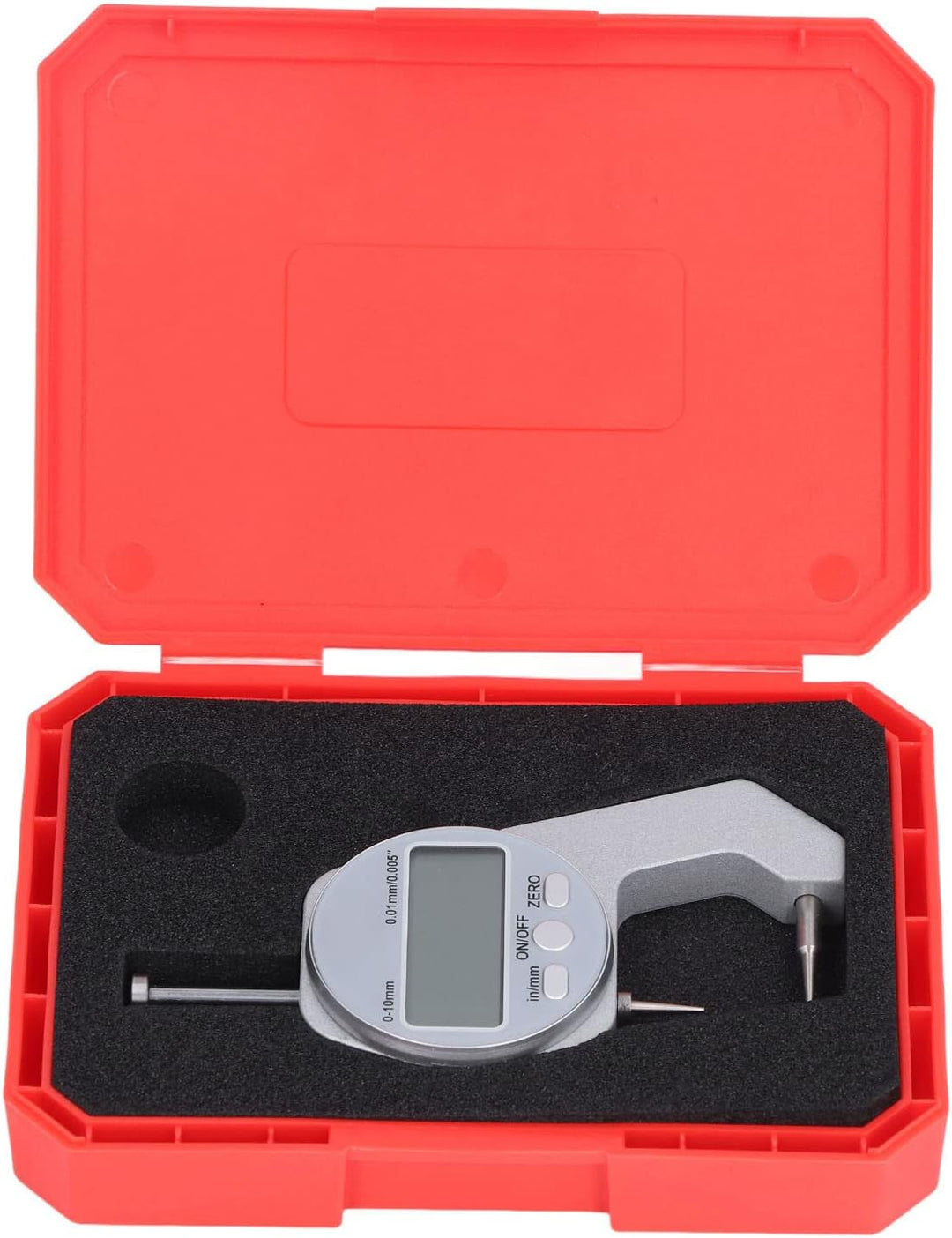 LiebeWH Dickenmesser 0-10 Mm Bereich LCD-Bildschirm Digitalanzeige Gekrümmte Spitze Mini-Dickenmesse