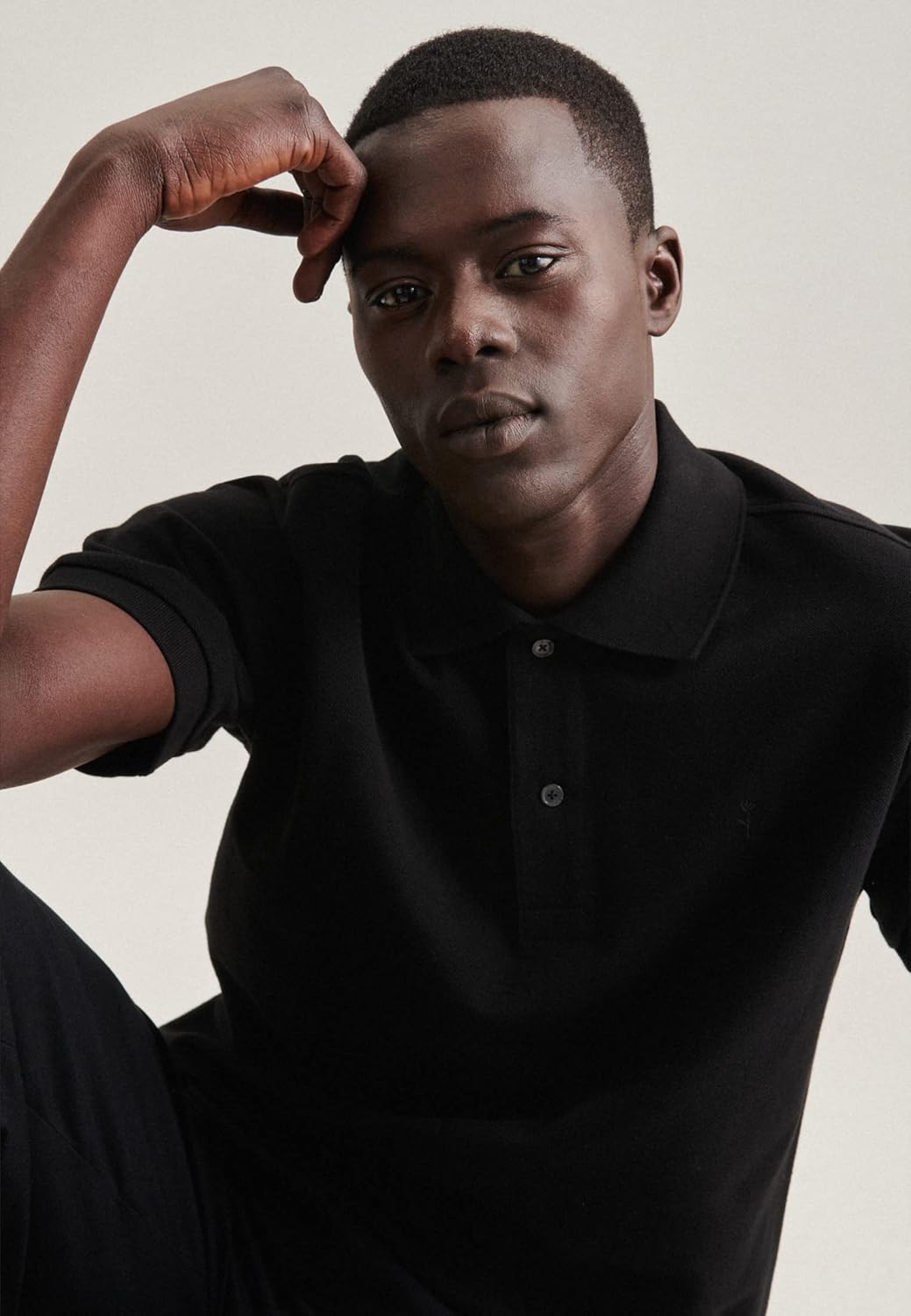 Seidensticker Herren Regular Bügelleicht Polo Kurzarm Polohemd L Schwarz, L Schwarz