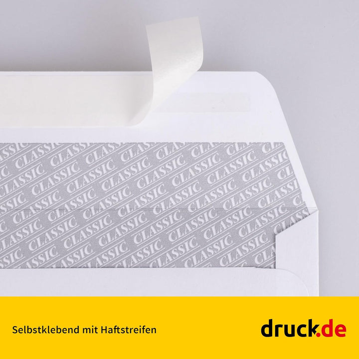 1000 Stück Kuverts - Briefumschläge - C5 Kuvert ohne Fenster - weiss - selbstklebender Haftfix Versc