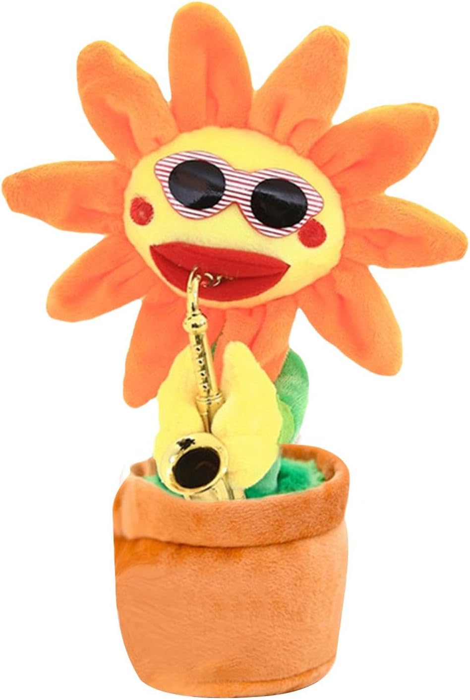 Tanzende Sonnenblume, Singende Tanzende Sonnenblume, Leuchtender Blumenplüsch Wiederholt, was Sie Sa