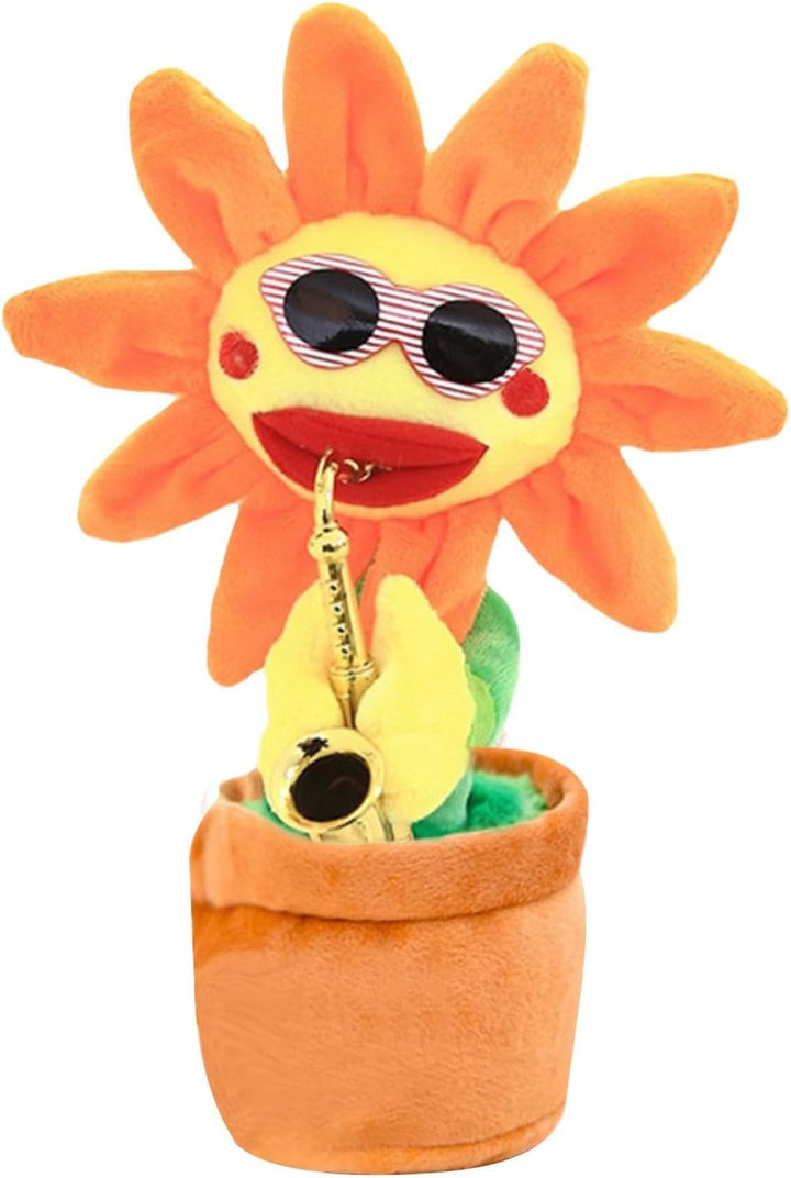 Tanzende Sonnenblume, Singende Tanzende Sonnenblume, Leuchtender Blumenplüsch Wiederholt, was Sie Sa