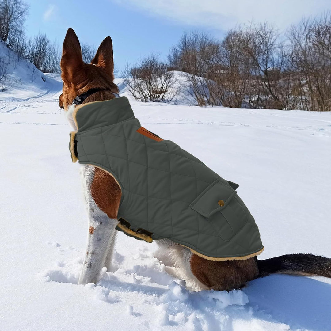 Wintermantel Hundemantel, Warme Winterjacken mit Fleece für Hunde,Hundejacke Hundekleidung Hundepull