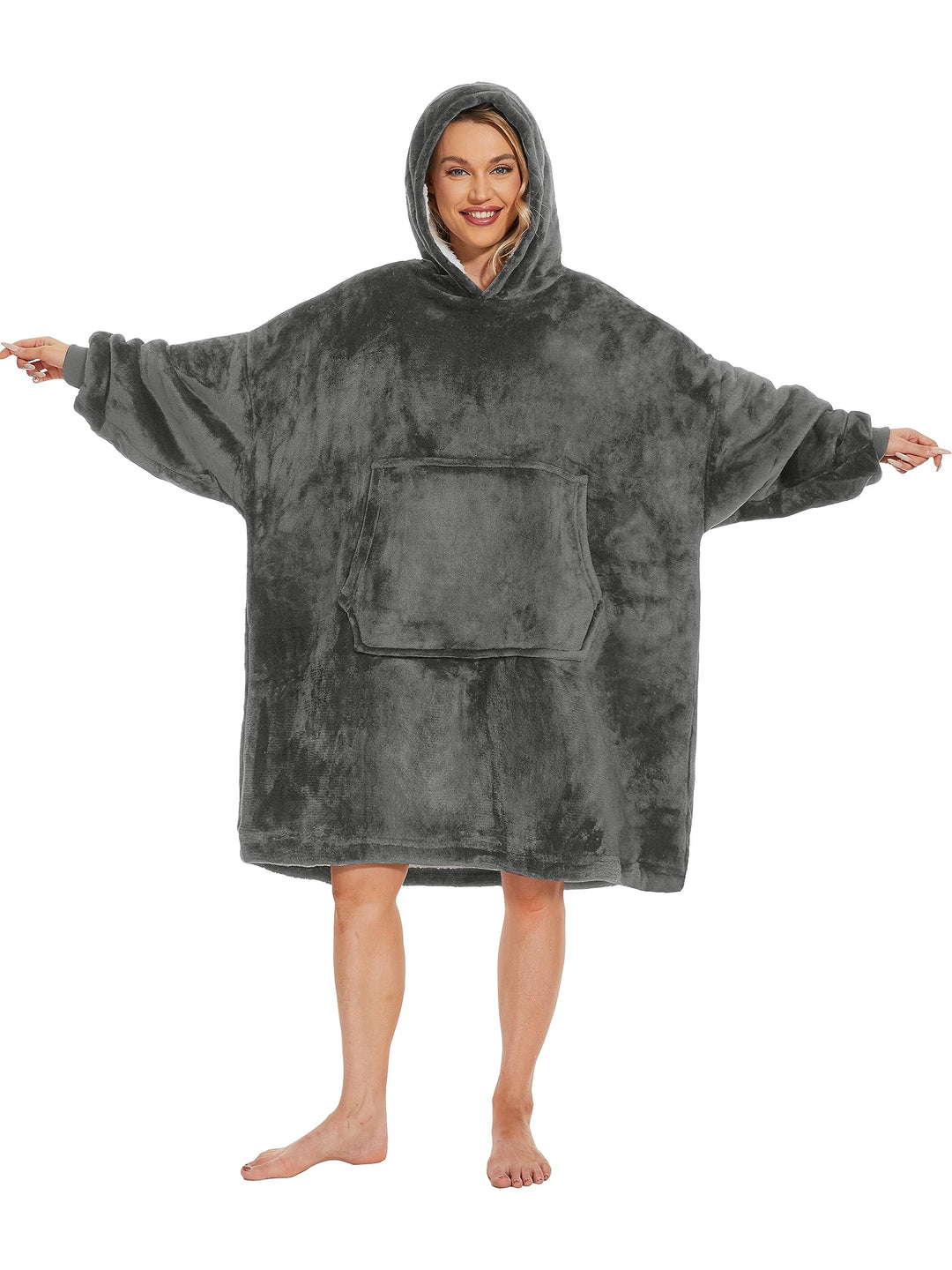 Gentlewarm übergrosse Hoodie Sweatshirt mit Kapuze, Super Weich und bequem Flanell Damen Kapuzenpull