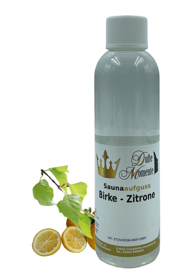Dufte Momente Saunaaufguss-Konzentrat Birke-Zitrone – 250ml – frisch &amp; klar – geprüfte Qualität – ko