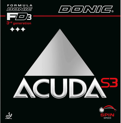 DONIC Belag Acuda S3 Schwarz 1,8 mm, Schwarz 1,8 mm