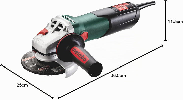 Metabo Winkelschleifer WEA 11-125 Quick (603626000) Karton, 1100 Watt, Scheiben-Ø: 125 mm, Leerlaufd