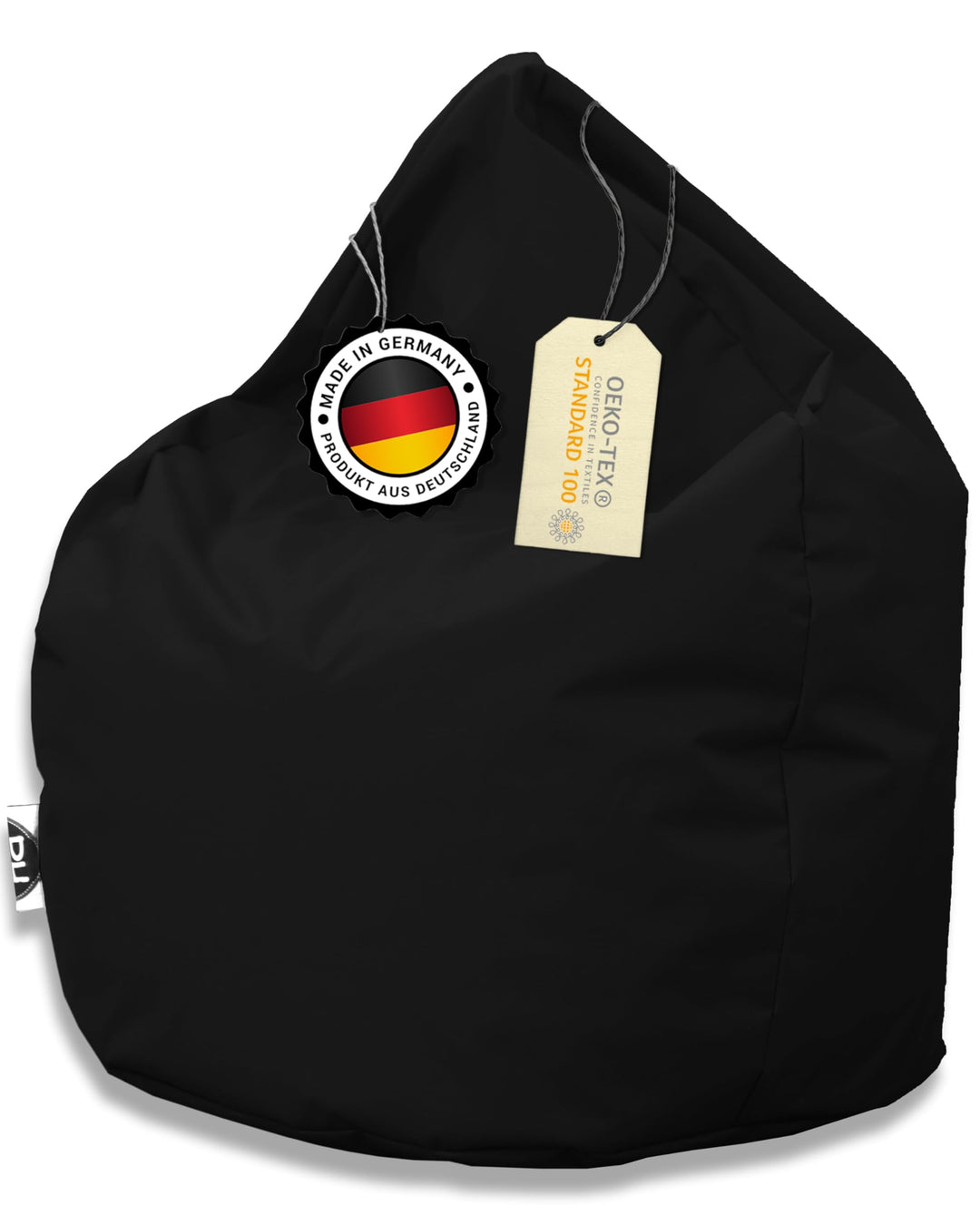 PATCH HOME Patchhome Sitzsack Tropfenform mit Reissverschluss Nachfüllbar - für In &amp; Outdoor - mit S